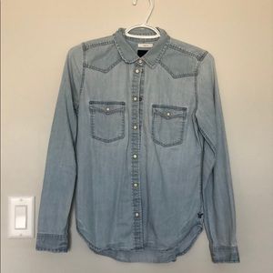 Jean button up shirt